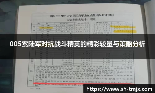 005索陆军对抗战斗精英的精彩较量与策略分析